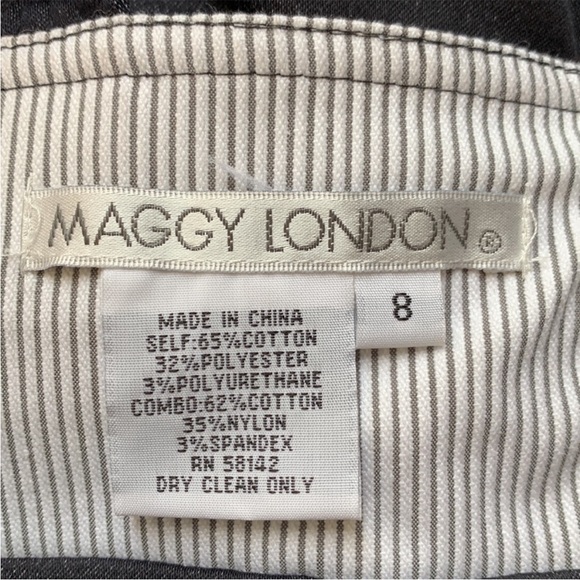 MAGGY LONDON Black Zipper Decorated Pleat Dress.  8. NWT. - Picture 2 of 9